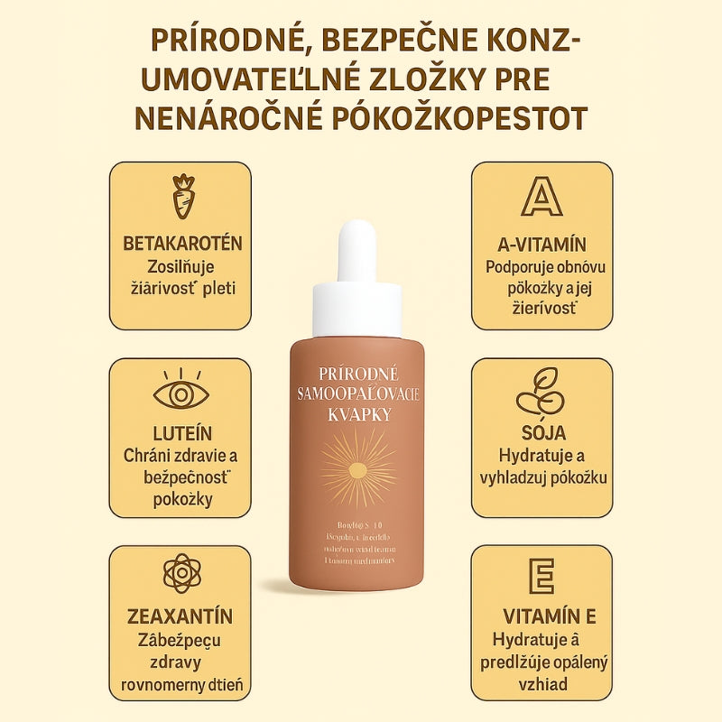 Prírodné Samoopaľovacie Kvapky