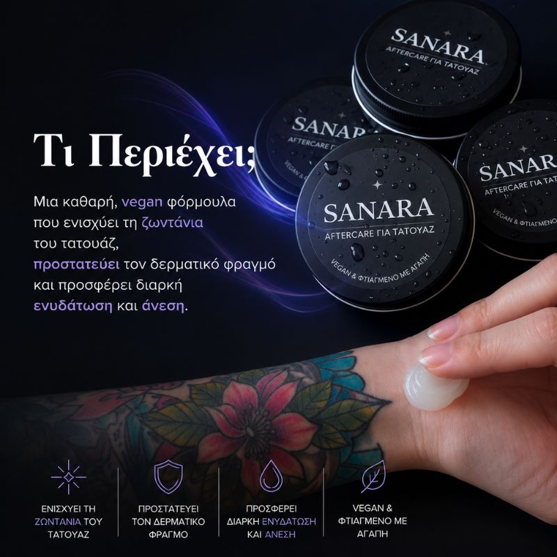 Sanara Κρέμα για ένταση και λάμψη στα τατουάζ (30ml)